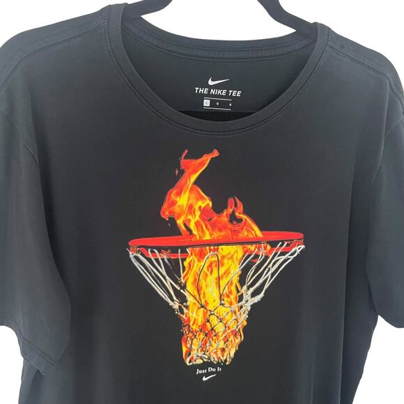 Nike Dri Fit Black Basketball Net T-Shirt Men's Large - Picture 4 of 7